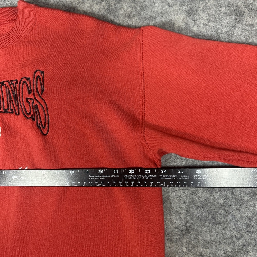 Vintage Detroit Red Wings Lee Sports Large Red Sweatshirt Crewneck Embroidered - Picture 4 of 8